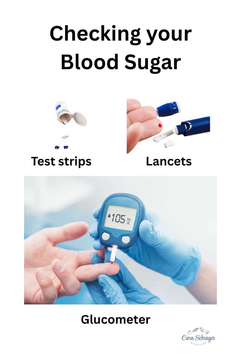 Image of test strips, lancets and glucometer